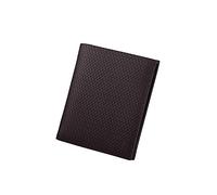 Cartera de Cuero Cartera Corta Personalidad en Relieve de Negocios para Hombres Cartera Horizontal y Vertical de Dos Pliegues Paquete de Tarjeta de Cartera de Cuero PU de Calidad (Color: Marrón-01)
