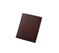 Cartera de Cuero Cartera Corta Personalidad en Relieve de Negocios para Hombres Cartera Horizontal y Vertical de Dos Pliegues Paquete de Tarjeta de Cartera de Cuero PU de Calidad (Color: Marrón-01)