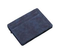 Cartera de cuero - Cartera de dinero para hombres | Pequeño accesorio plegable para hombre | Organizador minimalista de dinero con soportes de clip mágicos | Organizador de tarjetas y dinero en