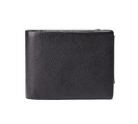 Cartera de Cuero Cartera de Negocios Vintage para Hombre con múltiples Ranuras para Tarjetas Cartera Corta de Moda para Hombre Bolso de Cuero Real (Color : Schwarz)