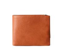 Cartera de Cuero Cartera de Negocios Vintage para Hombre con múltiples Ranuras para Tarjetas Cartera Corta de Moda para Hombre Bolso de Cuero Real (Color : Schwarz)
