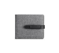 Cartera de Cuero Carteras para Hombres Cartera pequeña para Hombres Monedero con cordón Cartera Corta para Hombre Monedero con Tarjetero de Tela Oxford (Color : Schwarz)
