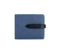 Cartera de Cuero Carteras para Hombres Cartera pequeña para Hombres Monedero con cordón Cartera Corta para Hombre Monedero con Tarjetero de Tela Oxford (Color : Schwarz)