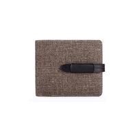 Cartera de Cuero Carteras para Hombres Cartera pequeña para Hombres Monedero con cordón Cartera Corta para Hombre Monedero con Tarjetero de Tela Oxford (Color : Schwarz)