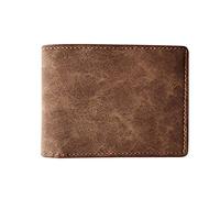 Cartera de Cuero Carteras para Hombres Monederos pequeños Monederos Precio Top Hombres Cartera Delgada con Monedero Monedero con Cremallera (Color : Black Wallet)