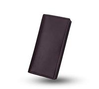 Cartera de Cuero Carteras para Hombres Titular de la Tarjeta de Estilo Largo clásico Monedero Masculino Cremallera de Calidad Cartera Simple de Gran Capacidad para Hombres (Color : Schwarz)