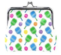 Cartera de cuero de dibujos animados para mujeres y niñas con cerradura de beso y paleta juguetona, bolsa de dinero blanca, Paletas divertidas blancas, Clásico, Paletas divertidas blancas, Clásico