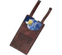 Cartera de cuero de moda 2025, cartera de botas occidentales con correa a presión, billetera delgada de vaquero, tarjetero de crédito, Brown, Carry-0n 20-Inch, Clásico