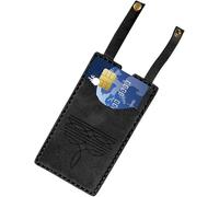 Cartera de cuero de moda 2025, cartera de botas occidentales con correa a presión, billetera delgada de vaquero, tarjetero de crédito, Black, Carry-0n 20-Inch, Clásico