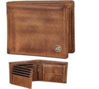 Cartera de cuero Fa.Volmer para hombre con protección RFID - doble costura extra estable, schlanke Brieftasche, Clásico