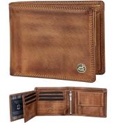 Cartera de cuero Fa.Volmer para hombre con protección RFID - doble costura extra estable, schlanke Brieftasche, Clásico