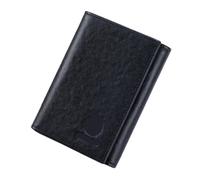 Cartera de Cuero Genuino con Bloqueo for Hombre, Tarjetero Vintage Fino Triple Compartimento for Billetes y Ventana identificación, 1 Uds para Banquetes Y Uso Diario(Black)