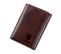 Cartera de Cuero Genuino con Bloqueo for Hombre, Tarjetero Vintage Fino Triple Compartimento for Billetes y Ventana identificación, 1 Uds para Banquetes Y Uso Diario(Coffee)