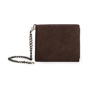 Cartera De Cuero Genuino para Hombre, Cartera con Cepillo Antirrobo RFID Retro, Cartera con Múltiples Tarjetas para Protección, Regalo del Día del Padre