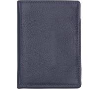 Cartera de cuero hombre - funda para tarjetas e identificación, accesorio de viaje compacto, tamaño 8,5 x 12 cm