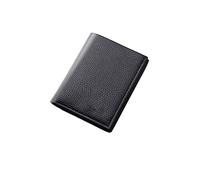 Cartera de Cuero Mini Cartera Delgada Masculina Casual Cuero PU Monedero Portafoglio Uomo Clip de Dinero Cartera de Hombre Delgada (Color : Schwarz)