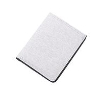 Cartera de Cuero para Hombre Cartera Corta Monedero Monedero Monedero para Hombre Monedero Titular de la Tarjeta Cartera Vertical Corta (Color: Gris Blanco)