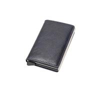 Cartera de Cuero para Hombre Cartera de Cuero de PU Carteras Cortas para Hombre Monedero Masculino Multifuncional Titular de la Tarjeta de Bolsillo (Color : Schwarz)