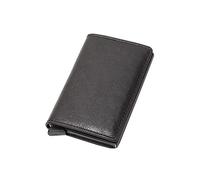 Cartera de Cuero para Hombre Cartera de Cuero de PU Carteras Cortas para Hombre Monedero Masculino Multifuncional Titular de la Tarjeta de Bolsillo (Color : Schwarz)