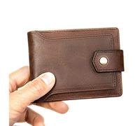Cartera de Cuero para Hombre Cartera pequeña y Corta Tarjetero Cartera para Hombre de Gran Capacidad Monedero con Hebilla (Color : A Size : One Size)