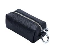 Cartera de cuero para mujer, almacenamiento de llaves de casa, portátil, para viajes, tienda, llavero, monedero, accesorios, regalo para color azul claro, Black, as description, como se muestra en la