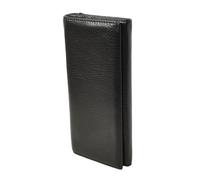 Cartera de cuero para mujer con ranuras para tarjetas y notas Arlo, Black | Múltiples ranuras para tarjetas, compartimento para billetes, bolsillo con cremallera, diseño plegable, estilo sobre