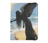 Cartera de cuero para pasaporte y tarjeta de vacunación, cartera de viaje con ranura para tarjeta de vacunación, soporte para pasaporte para mujeres y hombres, impermeable, Angel & Demon Duel, 1 size