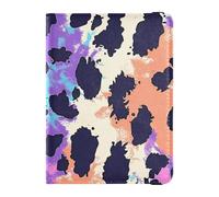 Cartera de cuero para pasaporte y tarjeta de vacunación, cartera para pasaporte de viaje con ranura para tarjeta de vacunación, funda para pasaporte para mujeres y hombres, impermeable, Patrón