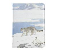 Cartera de cuero para pasaporte y tarjeta de vacunación, cartera para pasaporte de viaje, soporte para pasaporte para hombres y mujeres, impermeable, Arte animal ártico, 1 size, Moderno