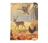 Cartera de cuero para pasaporte y tarjeta de vacunación, cartera para pasaporte de viaje, soporte para pasaporte para hombres y mujeres, impermeable, Safari Animal Fun, 1 size, Moderno