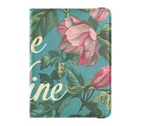 Cartera de cuero para pasaporte y tarjeta de vacunación, funda para pasaporte de viaje con bloqueo RFID para mujeres y hombres, impermeable, Diseño floral Be Mine, 1 size, Moderno