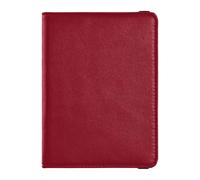 Cartera de cuero para pasaporte y tarjetas de vacunación, organizador de documentos de viaje, funda protectora para pasaporte para hombres y mujeres, resistente al agua, Rojo Carmesí, 1 size, Moderno