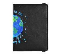 Cartera de cuero para pasaporte y tarjetas de vacunación, organizador de documentos de viaje, funda protectora para pasaporte, funda tipo cartera para hombres y mujeres, impermeable, There is no