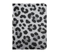 Cartera de cuero para pasaporte y tarjetas de vacunación, organizador de documentos de viaje, funda protectora para pasaporte, funda tipo cartera para hombres y mujeres, impermeable, piel de guepardo