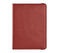 Cartera de cuero para pasaporte y tarjetas de vacunación, organizador de documentos de viaje, funda protectora para pasaporte para hombres y mujeres, resistente al agua, Hoja de otoño roja, 1 size