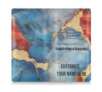 Cartera de cuero personalizada para seguro de registro de automóvil y tarjeta de identificación, cartera de documentos personalizada para hombres y mujeres, para tarjetas, documento esencial para