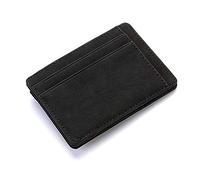 Cartera de Cuero Ultra Delgada Nuevos Hombres Cartera de Cuero con Cremallera Monedero Tarjeta bancaria de crédito Titular de la Caja (Color : Blue)