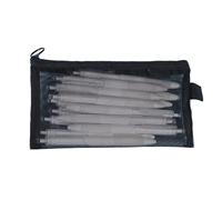 cartera de documentos con cremallera, Estuche de malla for lápices Bolsa con cremallera for documentos Multicolor 21x12cm(Black)