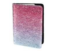 Cartera de documentos de viaje con estampado de colores pastel, azul, rojo y morado, de 5.5 pulgadas, elegante para pasaporte, almacenamiento seguro para viajeros