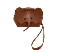 Cartera de Elefante - Organizador de tamaño pequeño, Soporte de Poliuretano con Cremallera | Contenedor de Monedas en Forma de Animal para Almacenamiento de Viaje, Elegante Bolsillo de pequeño