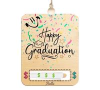 Cartera de felicitación para graduados 2024, soporte de madera para organizar dinero en efectivo para escuela primaria y secundaria, soporte para dinero para compañeros de clase, amigos, estudiantes