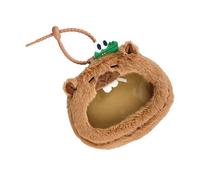 Cartera de felpa de dibujos animados Capybara, prácticos bolsillos de bolsillo con cremallera, portátil, bolsillo organizado para monedas y billeteras importantes de capibara, bolsillo pequeño, c