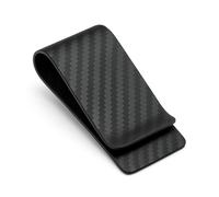 Cartera de fibra de carbono con clip para tarjetas de crédito, clips CL CARBONLIFE para hombre, Negro mate, Large, Minimalista