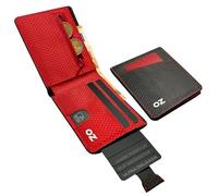 Cartera de Hombre Bifold con Monedero y Tarjetero Delgada Capacidad hasta 12 Tarjetas con Bloqueo RFID - No Hace Bulto, Billetera para Hombre Slim con Bolsillo para Billetes y Monedas y Caja de Regalo