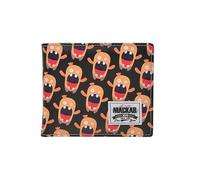 Cartera de hombre con monedero - Cartera compacta con bolsillos para tarjetas, doble bolsillo billetes y ventana transparente - Interior beige, exterior con estampado de fantasía, multicolor, L
