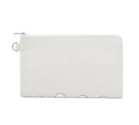 Cartera de lona, monedero con estampado de cuatro fantasmas lindos caminando en una línea, monedero con cremallera, pequeña bolsa de cosméticos