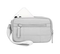 Cartera de mano con llavero y tarjetero, monedero para viajes, deportes, créditos, monederos, gris claro, Mass Beauty