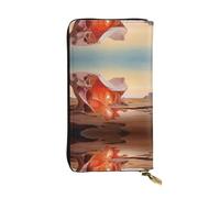 Cartera de mano de gran capacidad para mujer, billetera con múltiples ranuras para tarjetas de crédito, bolsillo de almacenamiento con cremallera. Cartera larga de cuero con fragmentos lisos, Black,