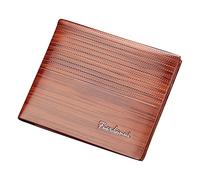 Cartera de mano para hombre, corta, simple, en relieve, con múltiples tarjetas, práctica para el Día del Padre, Brown, Talla única