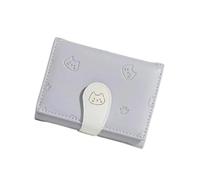 Cartera de mano triple minimalista con tarjetero de crédito para mujer, carteras casuales de moda, monederos para monedas, tarjetas de efectivo, monederos para mujer, cartera corta, Purple, Mass